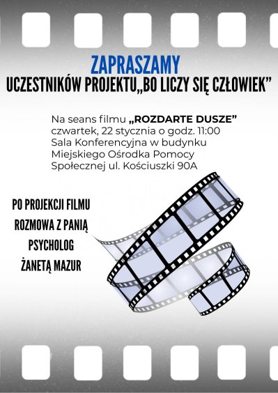 plakat zaproszenie na film
