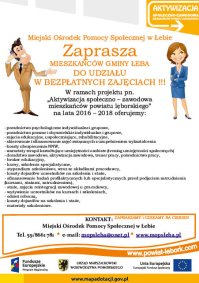 Aktywizacja społeczno – zawodowa mieszkańców powiatu lęborskiego na lata 2016 – 2018